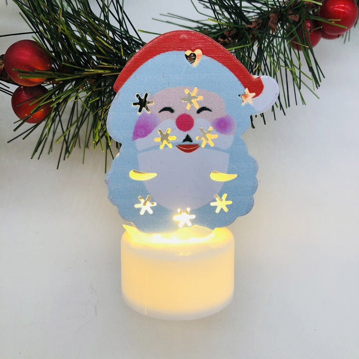 BowLift | Electronic LED Christmas Candle Lamps - Set of 10 – Adorable Santa, Snowman & Tree Night Lights for Festive Home, Party, & Garden Décor