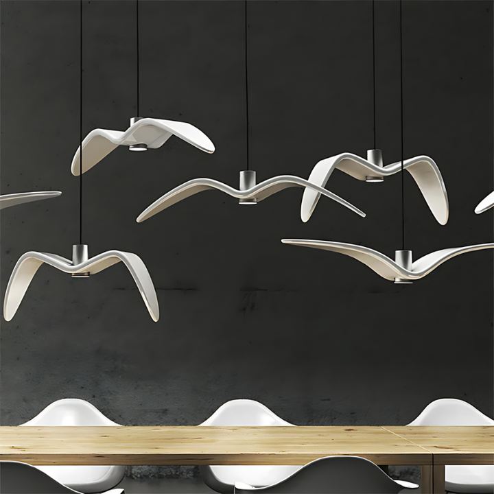BowLift | Modern Hanging Lamp with Ambient Lighting for Living Room or Hall