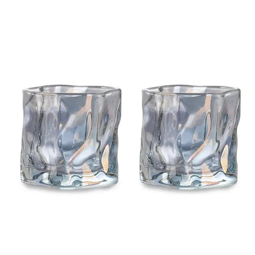 BowLift | Elegant Glacier Ripple Whisky Glass