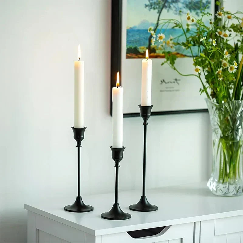 BowLift | Candle Holders Gold Metal Set for Table Decor