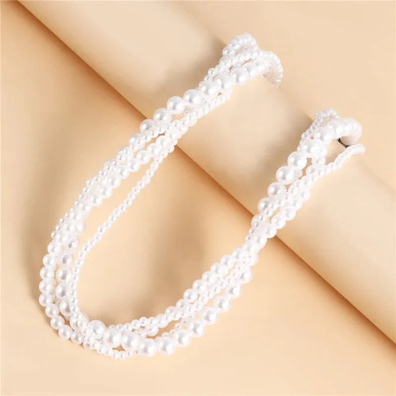BowLift | Elegant Pearl Embrace Layered Choker Necklace