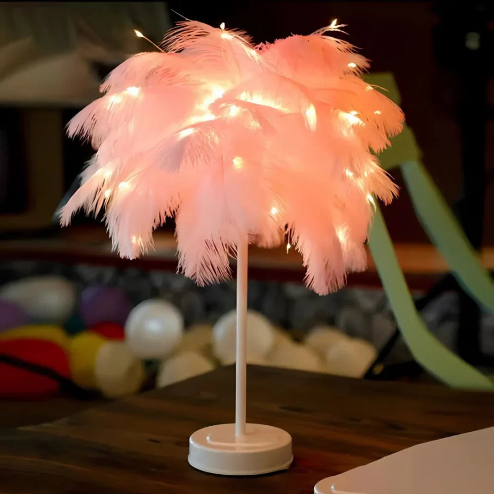 BowLift | Feather Shade Modern Table Lamp