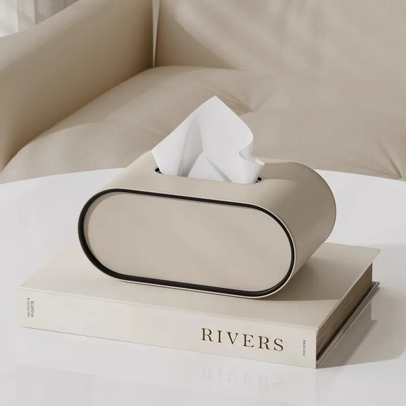 BowLift | Tissue Box Cover PU Leather Modern Holder