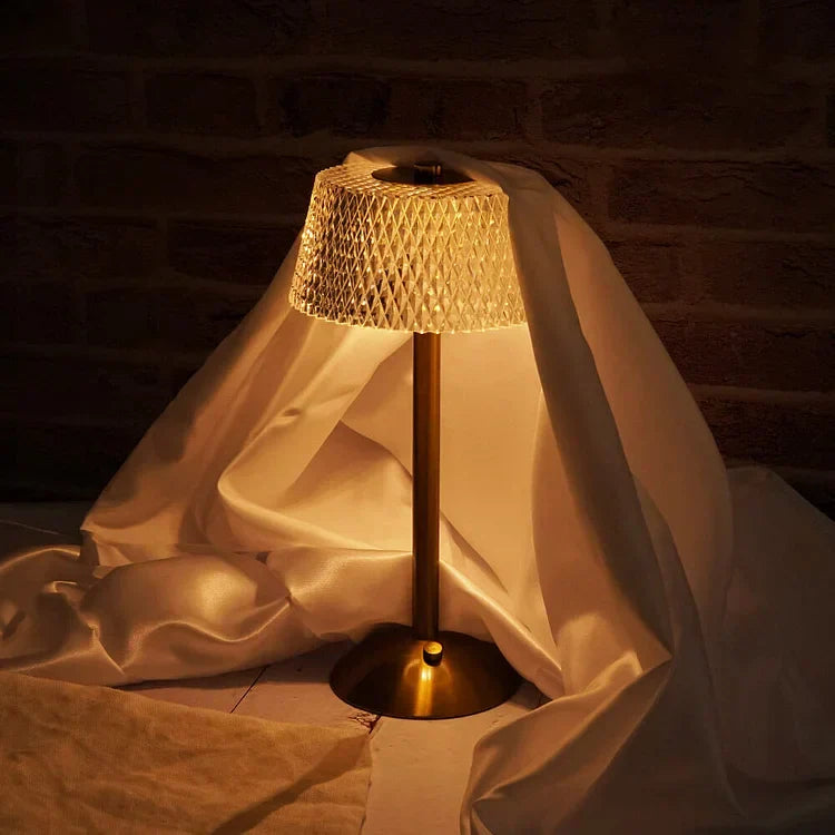 BowLift | Table Lamp with Crystal Shade and USB Charging