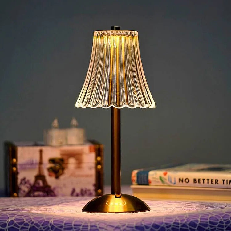BowLift | Table Lamp with Crystal Shade and USB Charging
