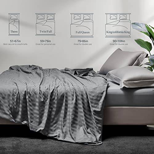 Cooling Fabric Q-max>0.5 Double-Sided Summer Blanket  of Dark Grey | Bowlift
