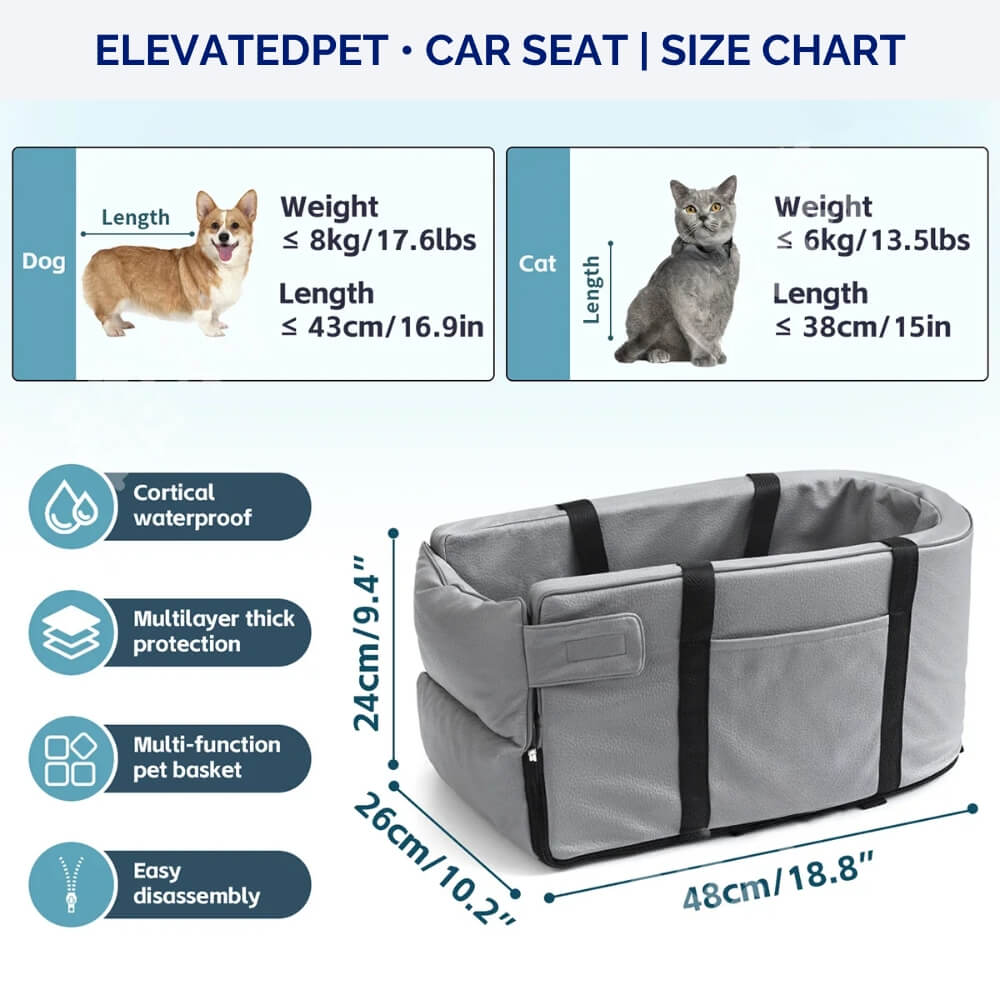 ElevatedPet • Dog & Cat Car Seat - Dog & Cat Car Seat - BowLift