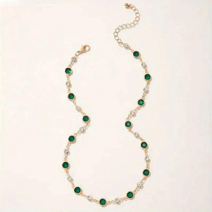 BowLift | Emerald and Diamond Spaced Choker Necklace