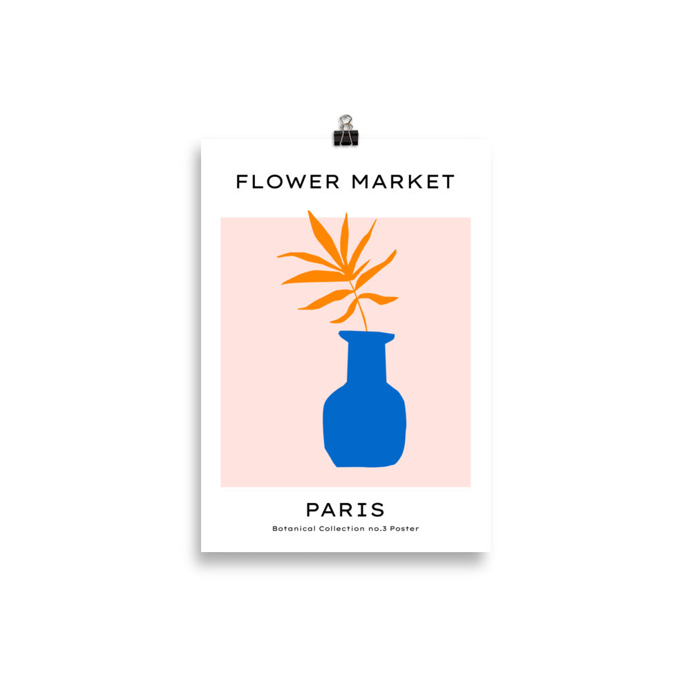 Flower Market - Paris - Palm in the Blue Vase | Bowlift