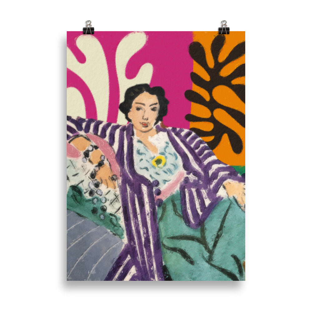 Matisse - Woman in a purple coat | Bowlift