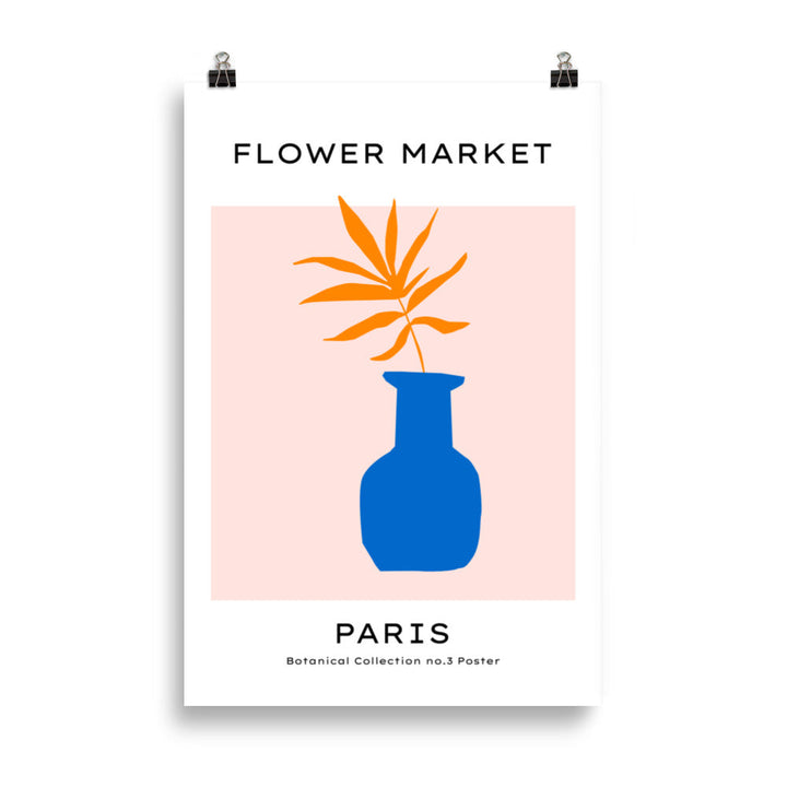 Flower Market - Paris - Palm in the Blue Vase | Bowlift