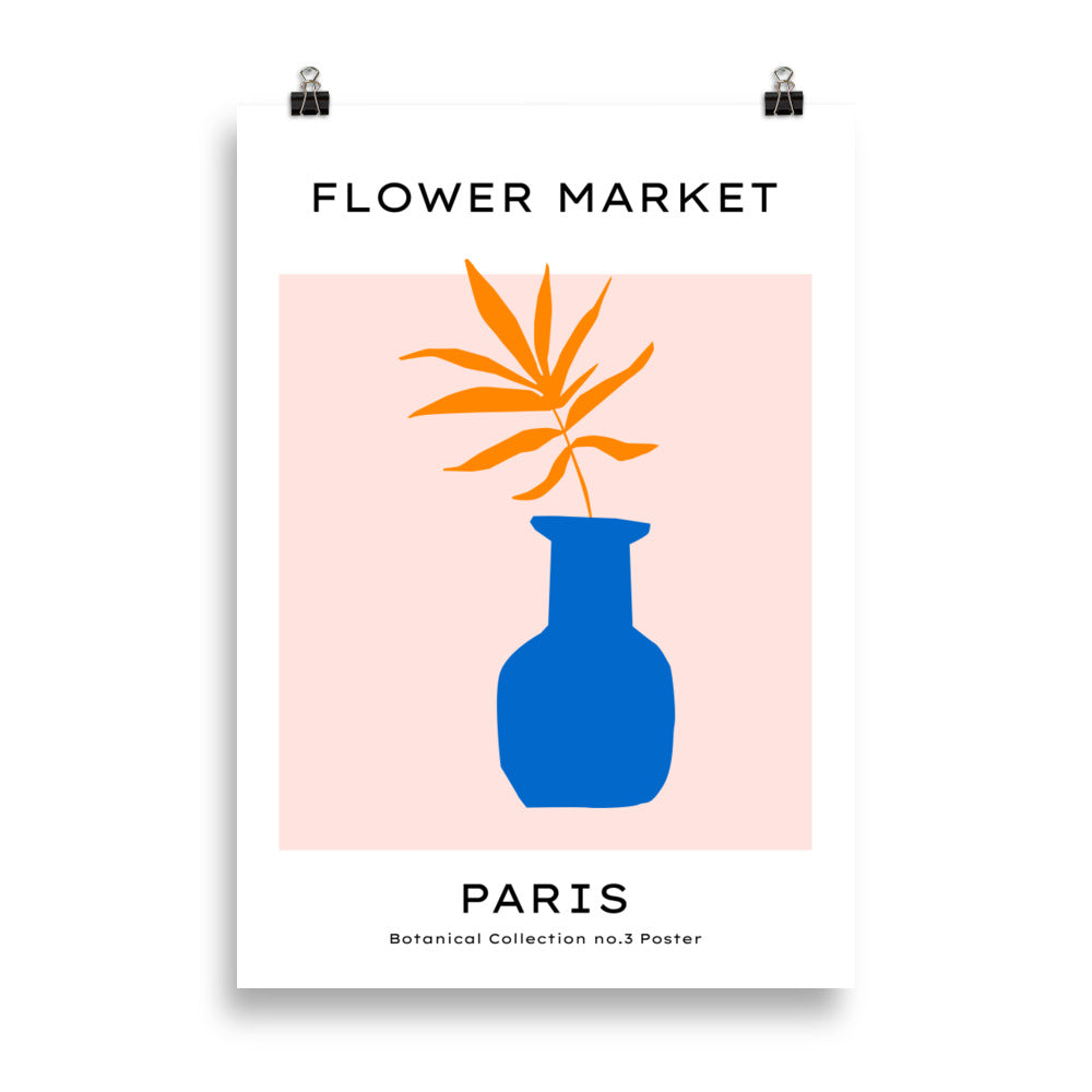 Flower Market - Paris - Palm in the Blue Vase | Bowlift