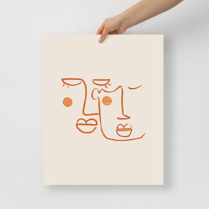 Abstract 2 Faces Wall Art | Bowlift