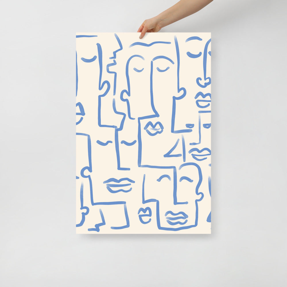 Abstract Faces Wall Art | Bowlift