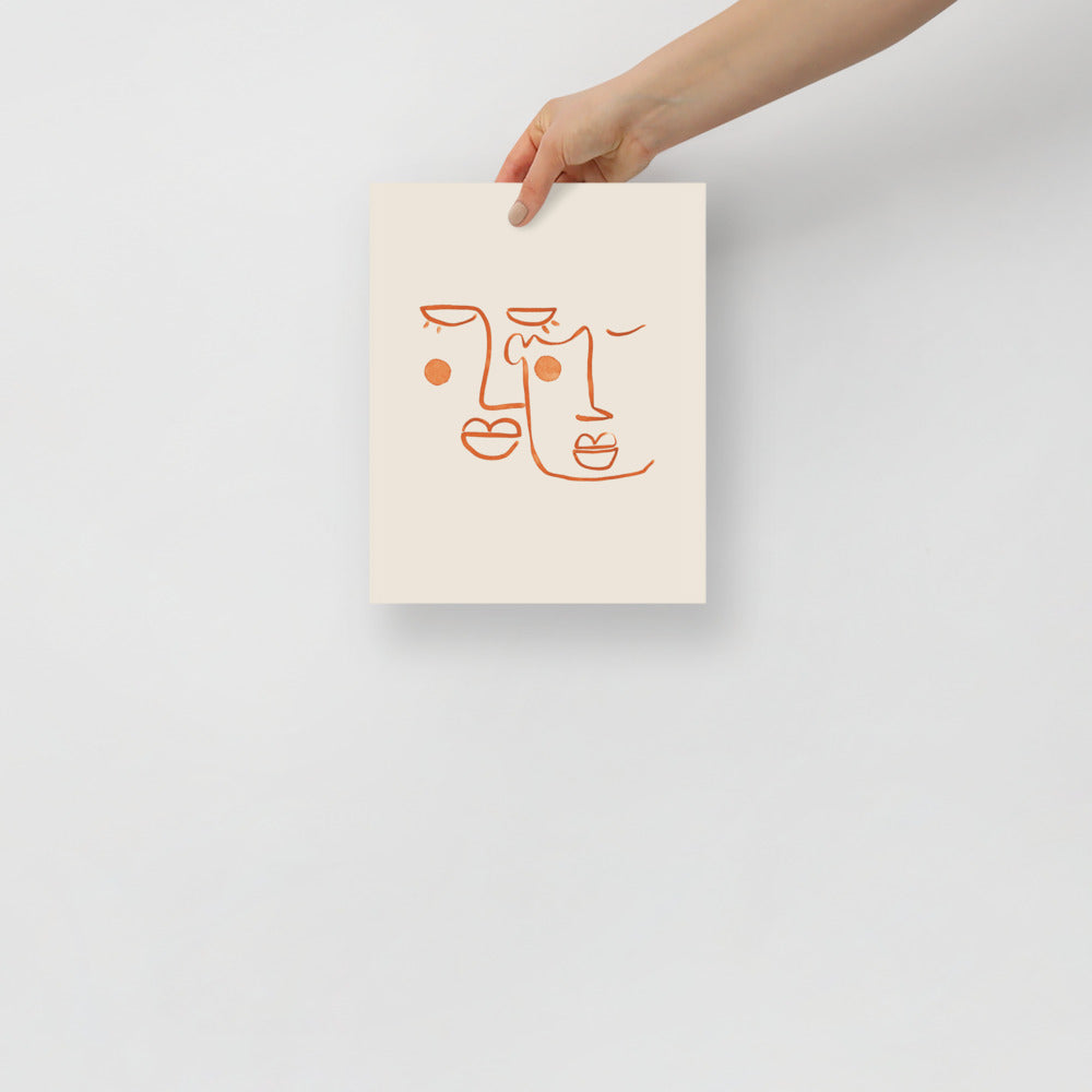 Abstract 2 Faces Wall Art | Bowlift