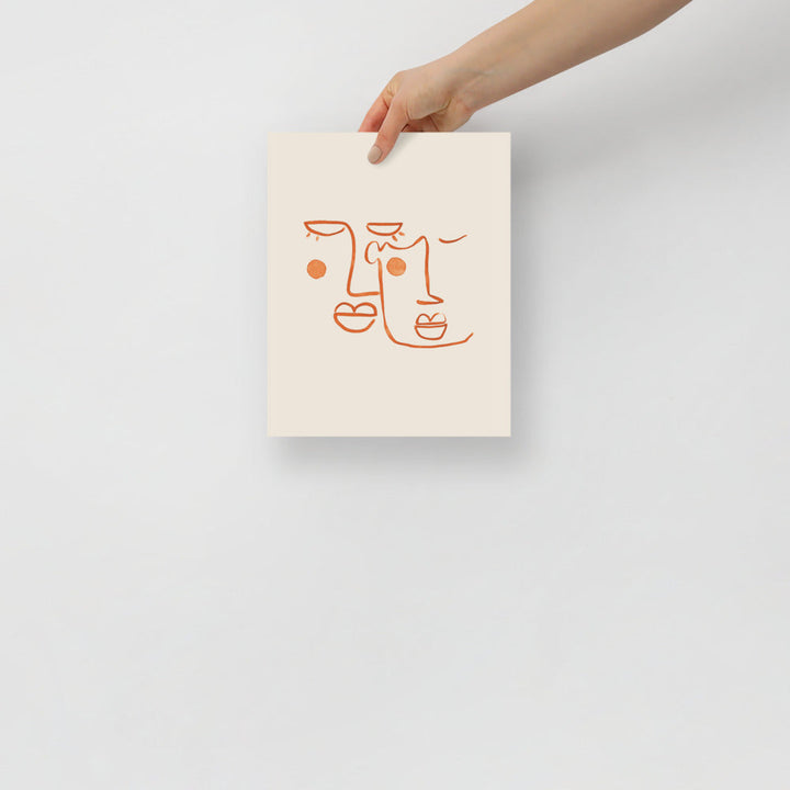 Abstract 2 Faces Wall Art | Bowlift
