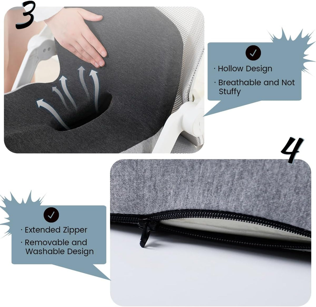 BowLift | BODYFORM PAD – Ergonomic Memory Foam Seat Cushion for Everyday Comfort