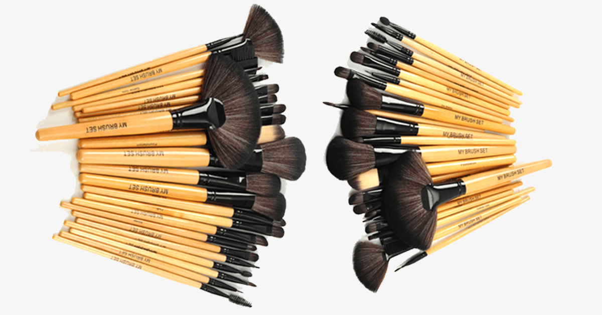 BowLift | 24-piece Premium Wood Brush Set with Free Case