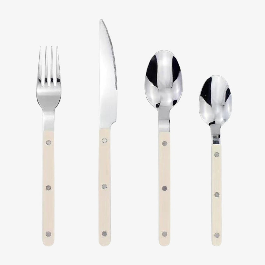 BowLift | ETERNISERVE – 24-Piece Engraved Stainless Steel Cutlery Set for 6