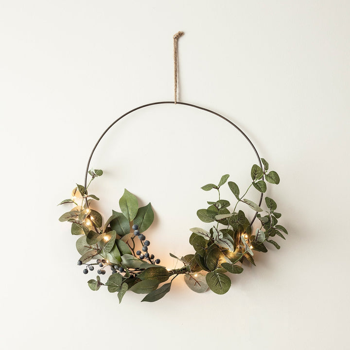 BowLift | Christmas Wreath Eucalyptus LED Lights