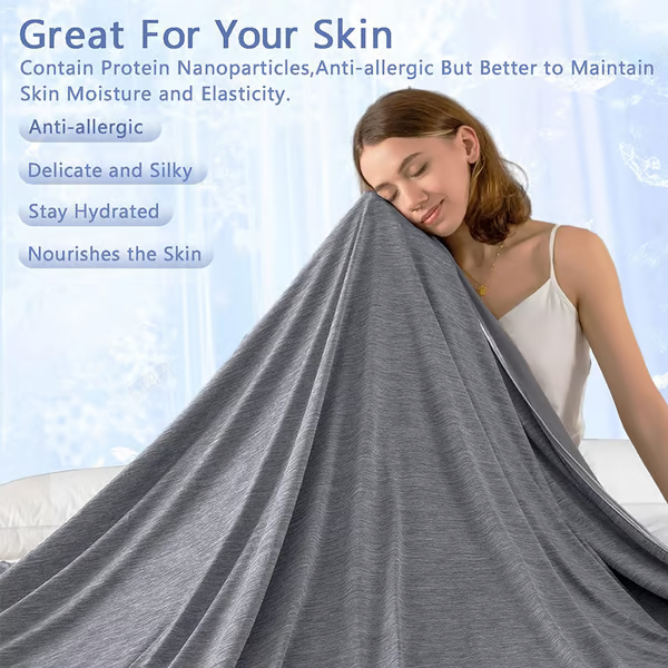 BowLift | The Cold Blanket – Lightweight Summer Throw That Keeps You Cool, Dry & Rested All Night | Best Blanket for Hot Sleepers & Night Sweats