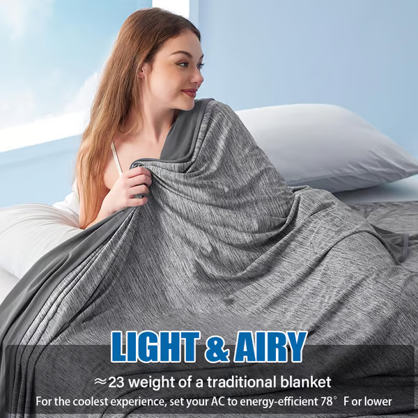 BowLift | The Cold Blanket – Lightweight Summer Throw That Keeps You Cool, Dry & Rested All Night | Best Blanket for Hot Sleepers & Night Sweats