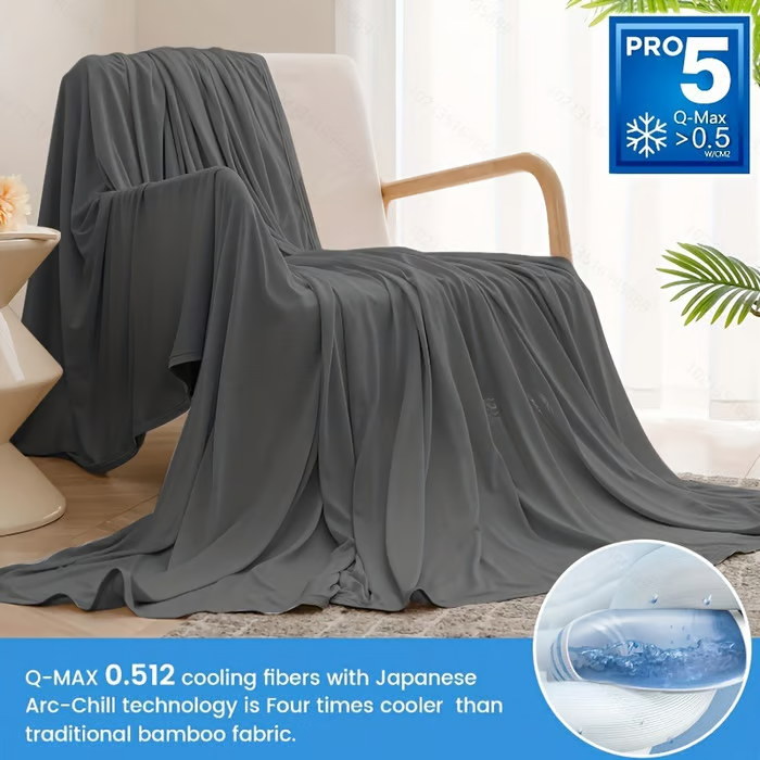 BowLift | The Cold Blanket – Lightweight Summer Throw That Keeps You Cool, Dry & Rested All Night | Best Blanket for Hot Sleepers & Night Sweats