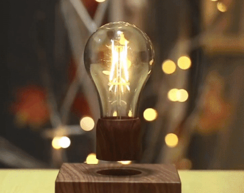 BowLift | Original Magnetic Levitating Desk Lamp with Wooden Base