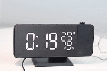 Astronatic™ Alarm Clock - LED Screen with 180° Projector Bowlift