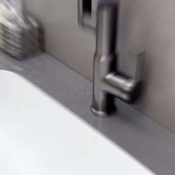 BowLift | FLOWAXIS – 360° Swiveling Kitchen Faucet with Adjustable Height & Temperature Display