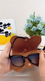 BowLift | Hanging PU Leather Sunglasses Pouch