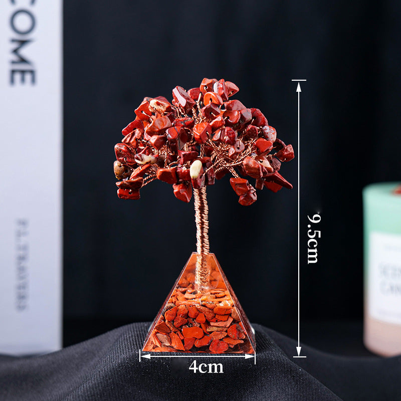 BowLift | Natural Stone Gravel Pyramid Base Feng Shui Tree
