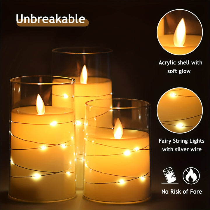 RomanticGlow – LED Candle Set with Remote Control Bowlift