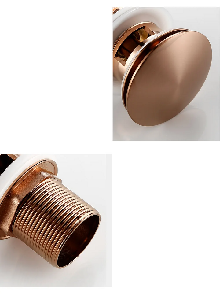 Bagnolux Rose Gold Sink Drain Valve Bowlift
