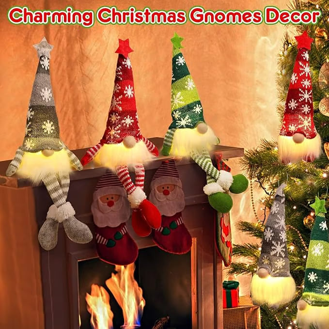 BowLift | Christmas Elf with LED Light | Handmade Decoration Figure | Nordic Design