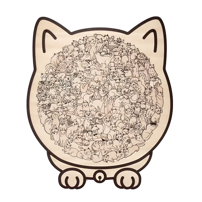 BowLift | 135-Piece Wooden Cat Puzzle