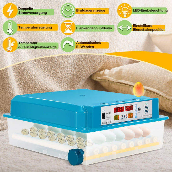 Brutautomat Fully Automatic Incubator for Chickens 64 Eggs | Bowlift