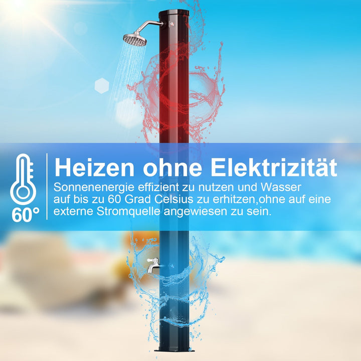 Solar shower 35L garden shower incl. protective cover | Bowlift