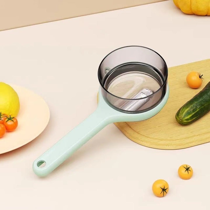 Double-sided Stainless Steel Blade Peeling Knife With Storage Box Bowlift