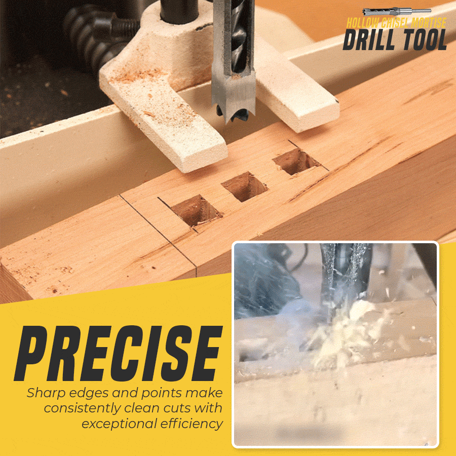 BowLift | Hollow chisel bit – Precise square hole wood tool