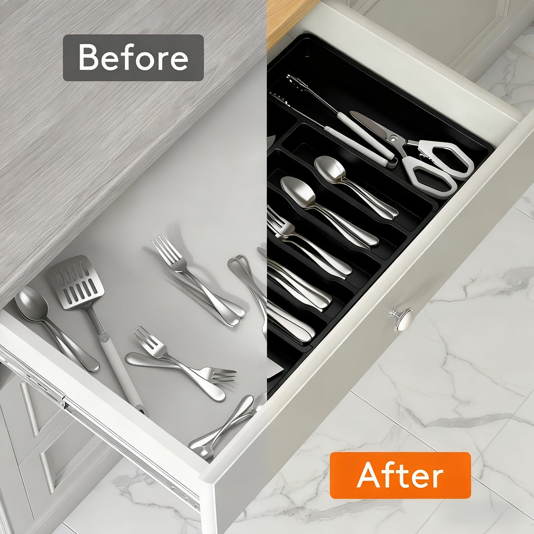 Extendable cutlery tray 33–57 cm | Bowlift
