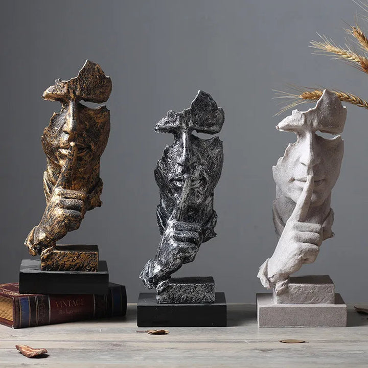 Silence Is Gold Miniature Sculpture | Bowlift
