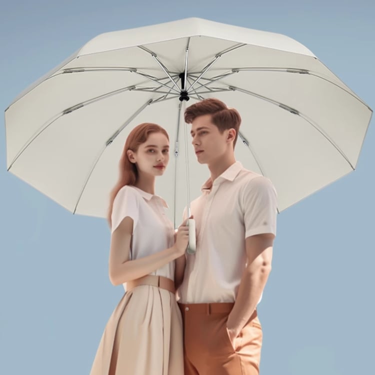 BowLift | Ring buckle umbrella, Reflective Safety Strip, Sturdy Windproof, Travel Portable