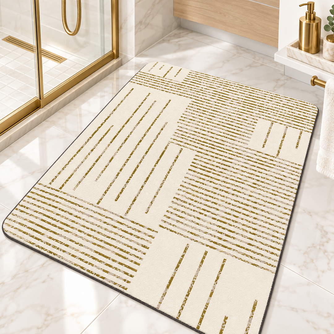 Quick-Dry Memory Foam Bath Mat with Non-Slip Backing Bowlift