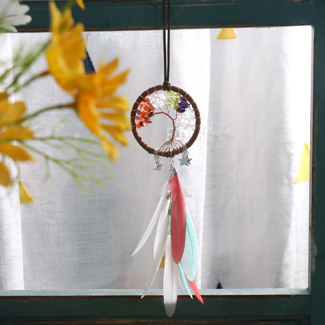 BowLift | Tree of Life Gemstone Dreamcatcher Hanging Jewelry