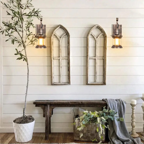 BowLift | Wall Light with Vintage Glass Shade Design