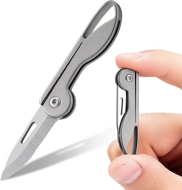 Mini Titanium Alloy Folding Pocket Knife Bowlift
