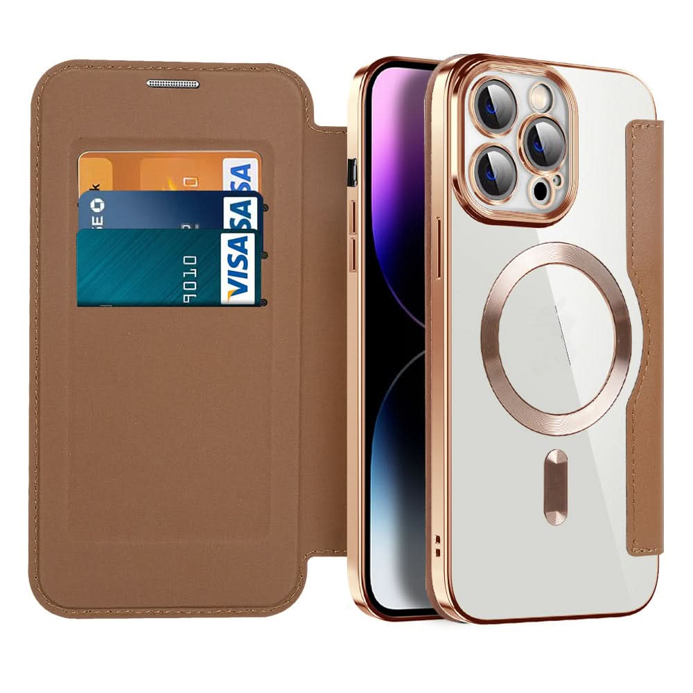 BowLift | Magnetic Leather Flip Case iPhone 11–14 Series