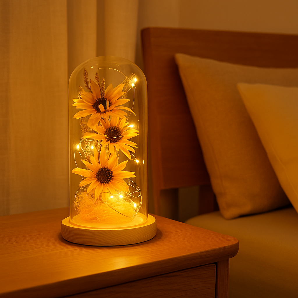 BowLift | ShineBloom - Comfortable sunflower lamp that illuminates and calms every room.