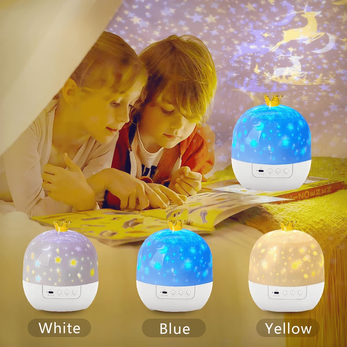 BowLift | Projector Night Light for Kids 15 Sets of FilmsType-C Charging